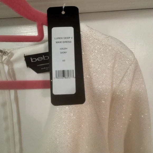 bebe Cream Long Sleeve Dress - Picture 7 of 10